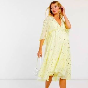 Queen B Gold Star Maternity Dress